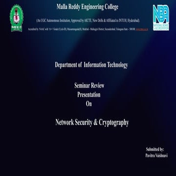 The network security and cryptography topic