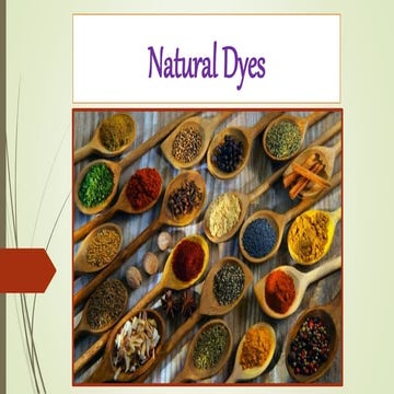 Seminar topic on natural dyes by Arpana kamboj