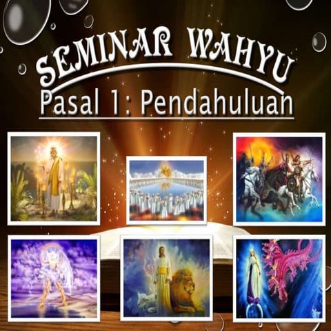 Seminar Wahyu Pasal 1: Pendahuluan