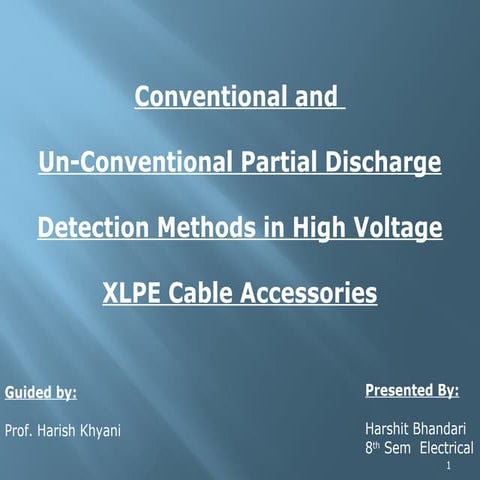 Seminar on Partial Discharge detection methods