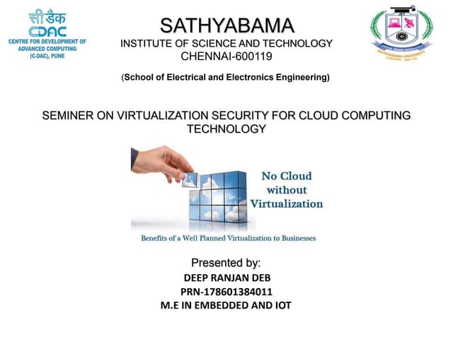 Virtualization security for the cloud computing technology