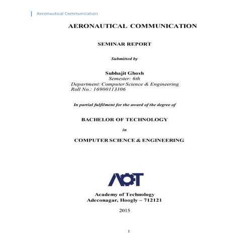 Seminer report aeronautical_communication