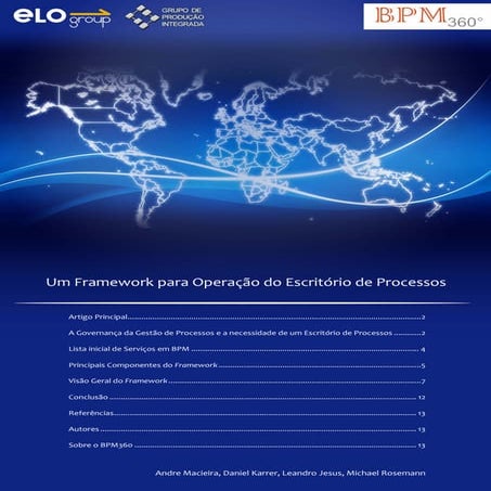 Michael Rosemann & ELO Group – Um Framework para Operação do Escritório de Processos