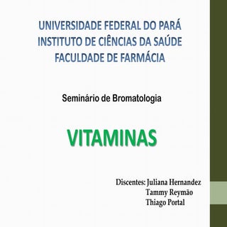 Bromatologia Vitaminas