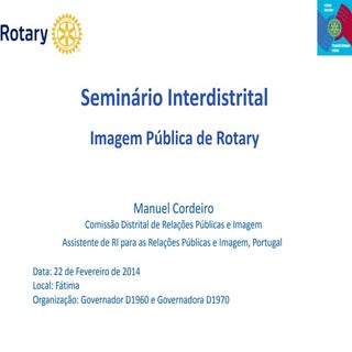 Seminário de Imagem Pública de Rota...