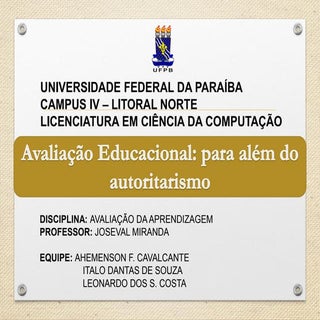 Seminário01 - Avaliação educacional...