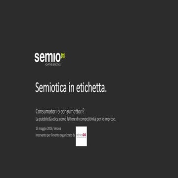 Semiotica in etichetta
