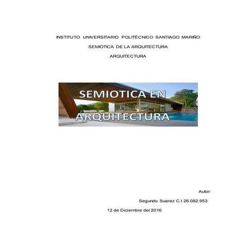 Semiotica en la arquitectura