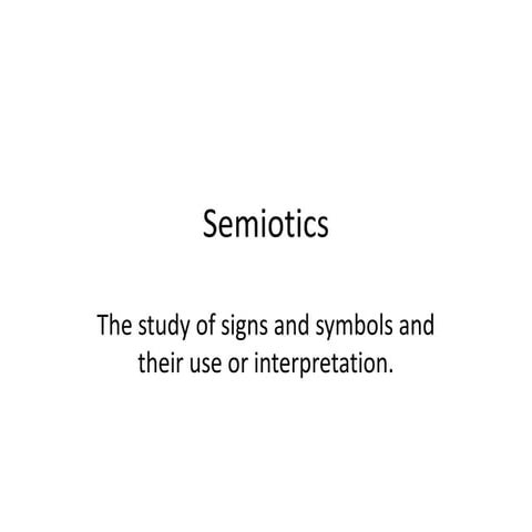 Semiotics