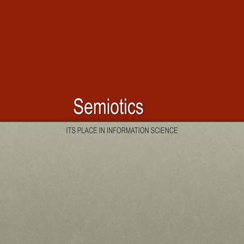 Semiotics and information science