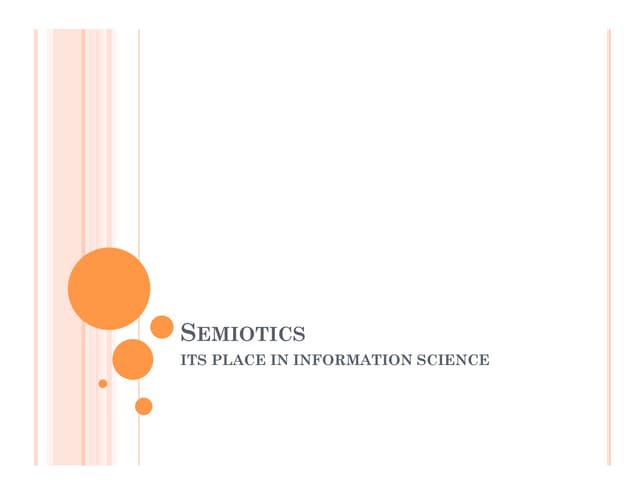 Semiotics and Information Science