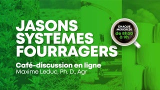 Jasons Systèmes Fourragers autour d'un café: Quoi semer lorsque ma prairie est endommagée ?
