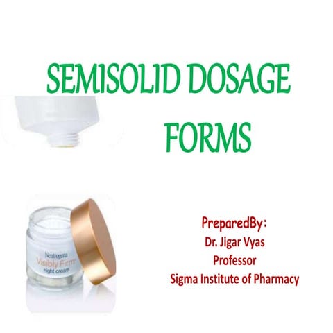 Semi solid dosage forms 