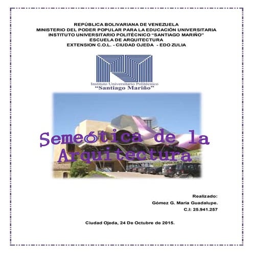 Semiótica de la arquitectura