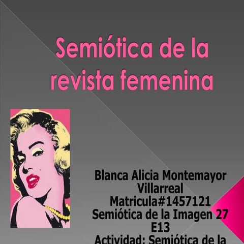 Semiótica de la revista femenina