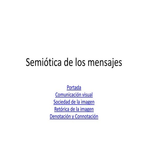 Semiótica de los mensajes