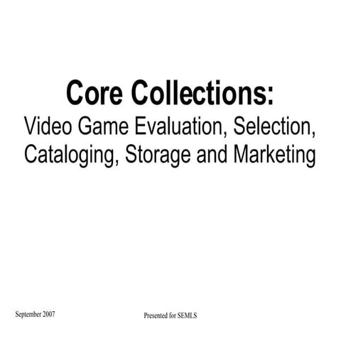 Semlsprograms+Corecollections92007