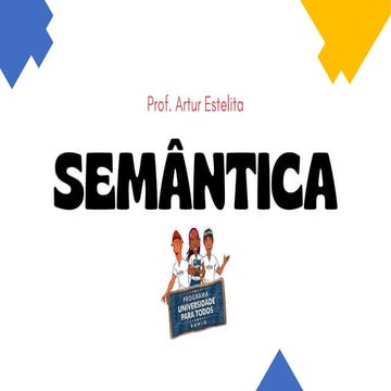 SLIDE APRESENTAÇÃO SOBRE SEMÂNTICA  LPLB