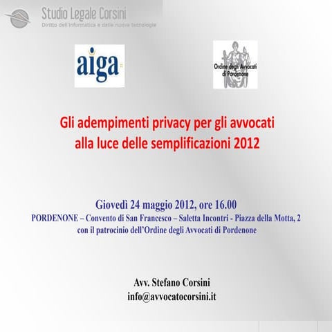 Semplificazioni privacy studi legali