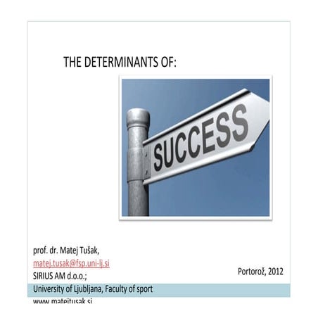 Programmed to succeed (prof. dr. Matej Tušak)