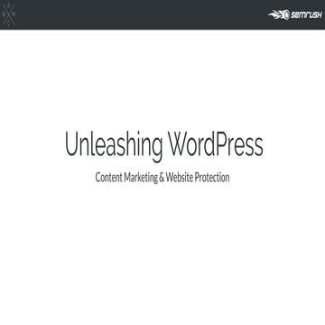 Unleashing Wordpress: Content Marketing and Website Protection