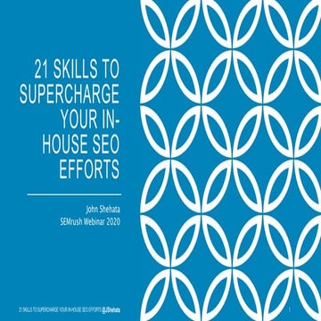 John Shehata — 21 Soft Skills to Supercharge Your In-House SEO Team