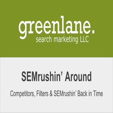 SEMrush'in Around - SEMrush Presentation