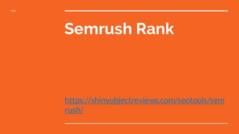 semrush rank