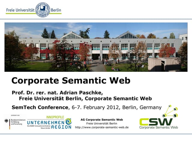 SemTecBiz 2012: Corporate Semantic Web