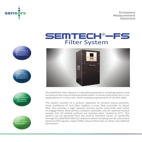 Semtech Fs Particulate Measuring System | PDF
