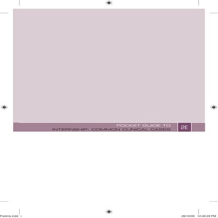 Pocket Guide to internship: Common Clinical Cases - sample chapter | PDF