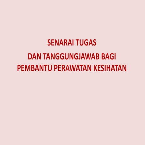 Senarai dan tanggungjawab ppk