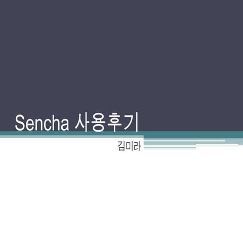 Sencha 사용후기