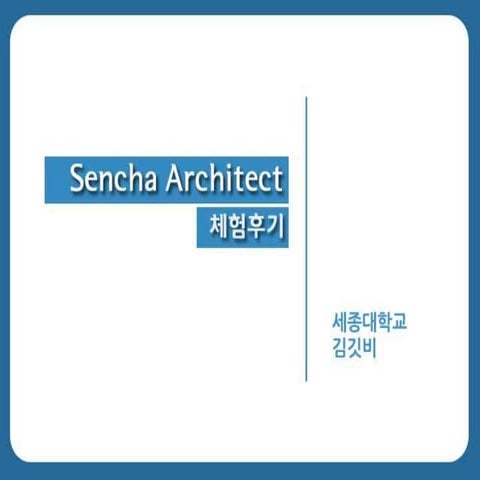 Sencha architect report(체험후기)