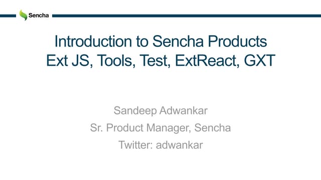 Sencha Products - Coderage Conference