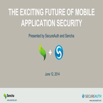 The Future of Mobile Application Security