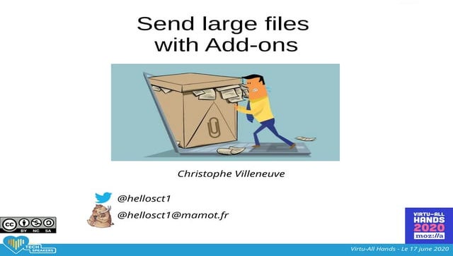Send large files with addons