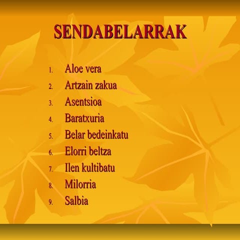Sendabelarrak-4.taldea | PPT