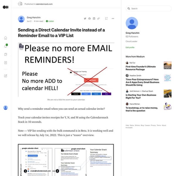 Sending A Calendar Invite