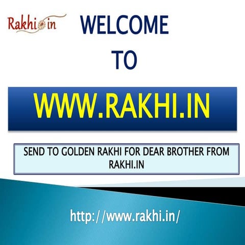 Send To Golden Rakhi For Dear Brother From rakhi.in
