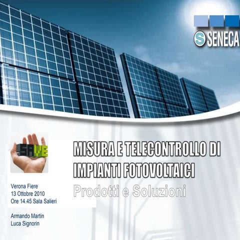 MISURA E TELECONTROLLO DI IMPIANTI FOTOVOLTAICI