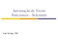 Automação de Teste Funcionais - Selenium