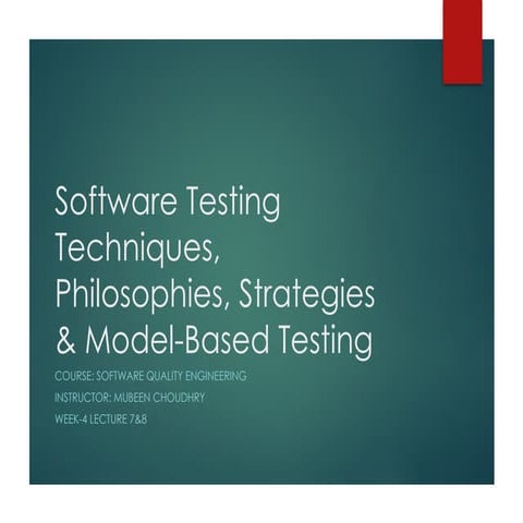 Software Testing Techniques in advance 2025