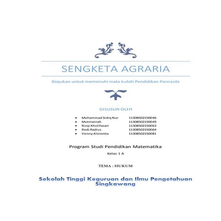 Sengketa Agraria
