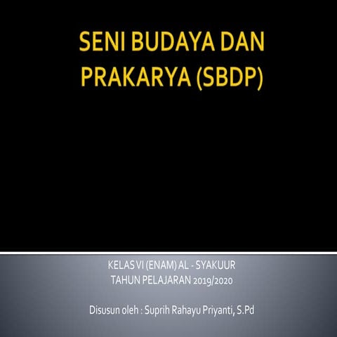 SENI BUDAYA DAN PRAKARYA (SBDP)  KELAS VI.pptx
