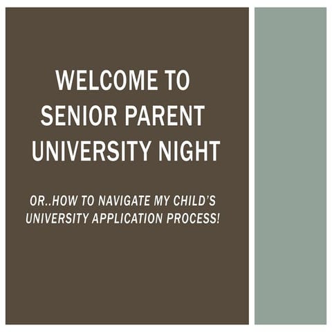 Senior University Night