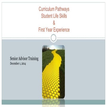 MDC Curriculum Pathways, SLS and FYE