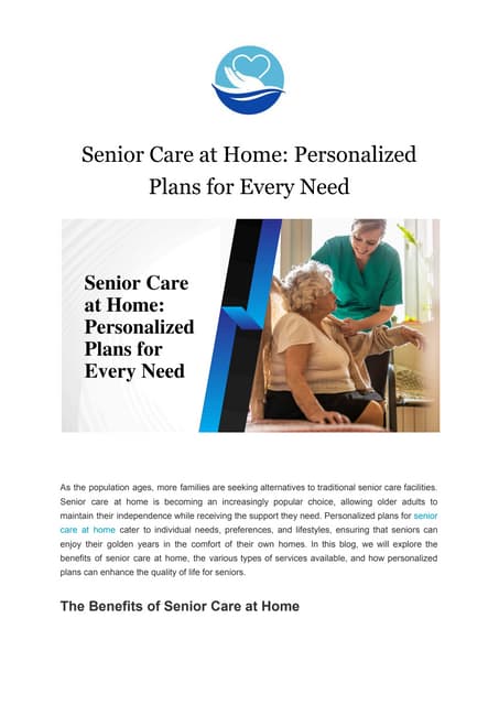 Benefits of home care for elderly (1).pdf | Eldercare | Family and ...