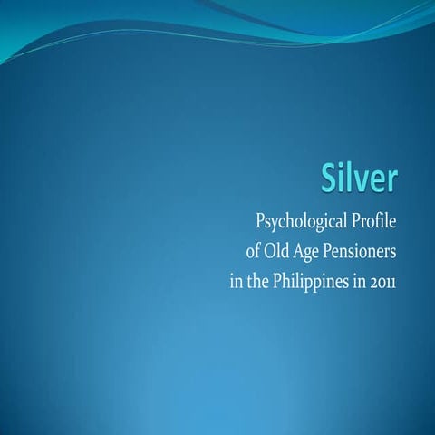 Senior citizen profile