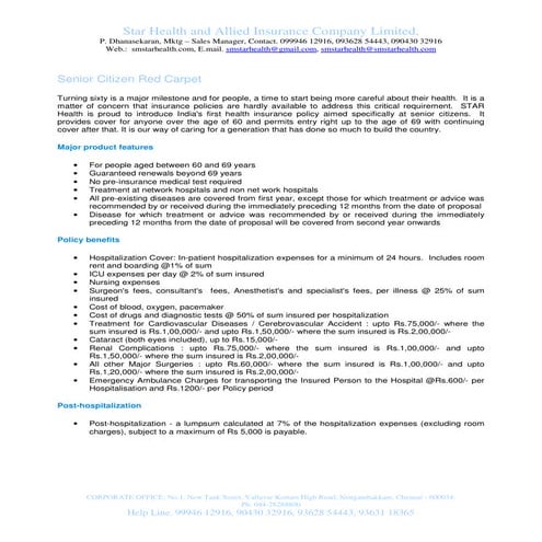 Senior Citizon Red Carpet Insurance